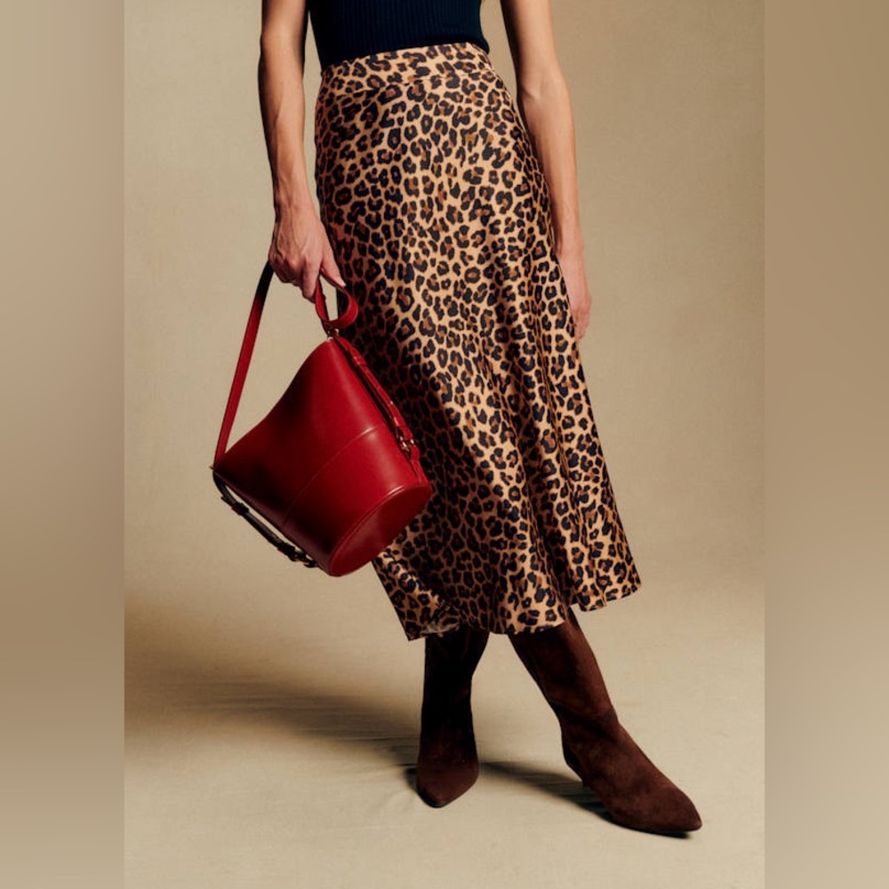 Leopard Print Slip Skirt